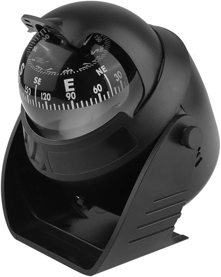 Portable Self Adhesive Compass Ball for Car Truck Boat Marine Navigation Tool with Magnifier - Image 1
