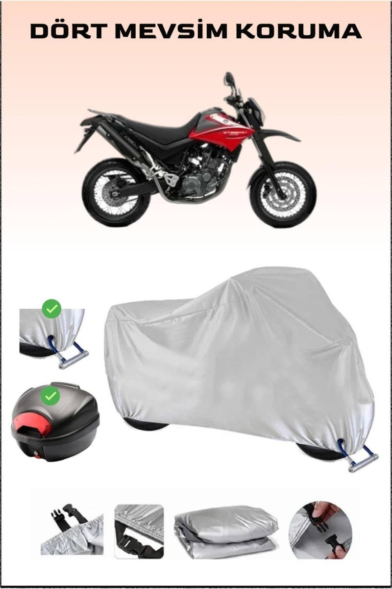Breen Yamaha Xt 660 X Rear Bag And Lock Compatible Gray Motorcycle Canvas, Safe  - Image 1