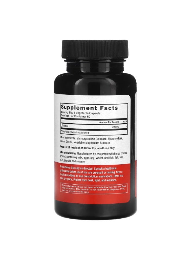 Force Factor L-Theanine, 200 mg, 60 Vegetarian Capsules - Image 2