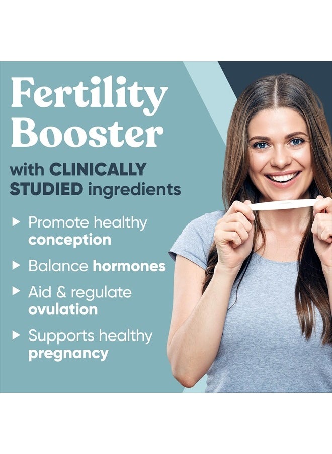 Eu Natural Conception Fertility Supplements for Women – Prenatal Vitamins – Promote Hormone Balance, Cycle Consistency, Aid Ovulation – Myo-Inositol, Folate, Folic Acid, Vitex, More – 120 Veg Soft Capsules  - Image 2