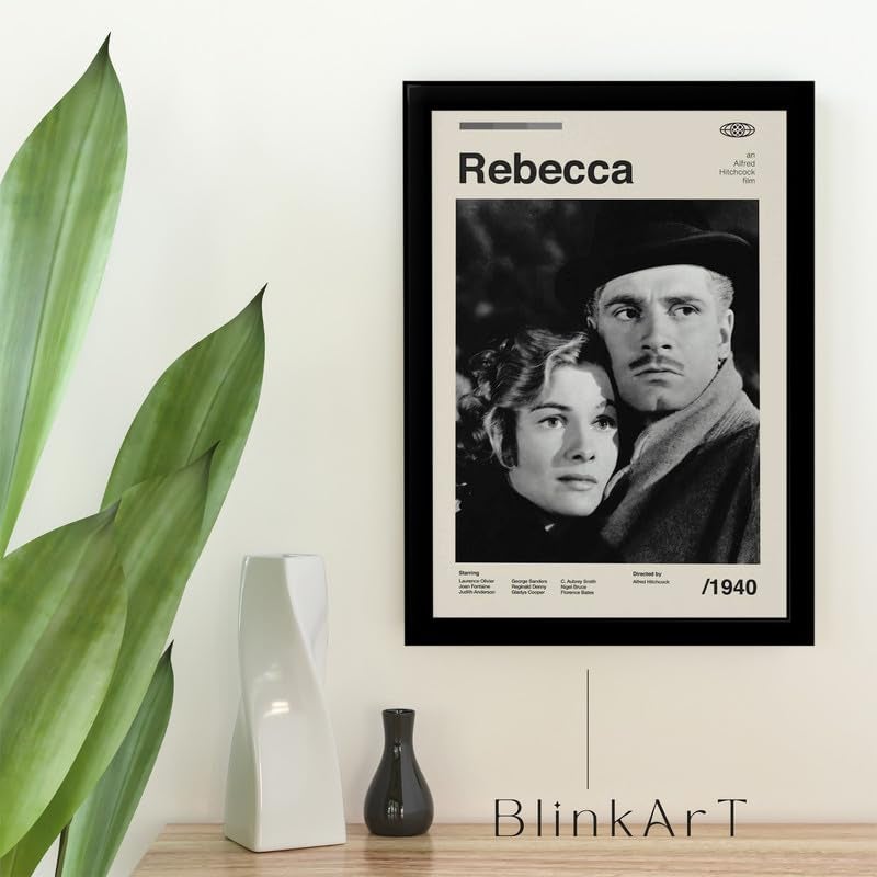 BLINKART BLINKART Aesthetic Rebecca 1940 Movie Photo Frame Album Poster Mid Century Wall Art Print Decor For Home Bedroom Living Room Bedroom Home Office Study Room  - Image 2