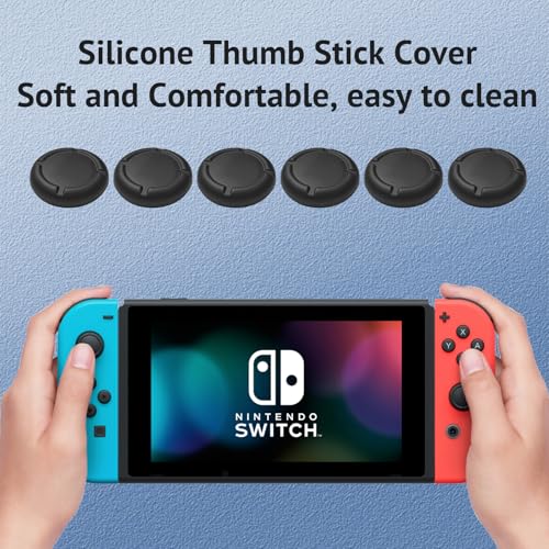 SFIELCAPA 6Pcs Silicone Analog Stick Covers for Nintendo Switch, OLED, Joy-con Controller Thumb Grips, Joystick Replacement Caps - Image 2