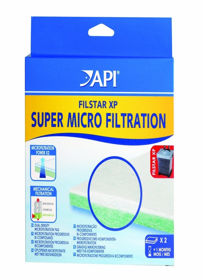 API FILSTAR XP SUPER MICROFILTION Aquarium Canister Filter Filtration Pads 2-Count - Image 1
