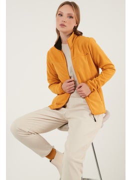 Lela High Collar Zipper Pocket Fleece Cardigan Women's Fleece 5907002  - Image 1