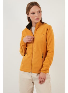 Lela High Collar Zipper Pocket Fleece Cardigan Women's Fleece 5907002  - Image 3