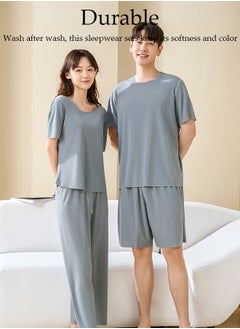 Men's Pajamas Set Short Sleeve Summer Relaxed Pajamas Round Neck High Elastic Breathable Thin Pajamas Set - pzsku/Z6ED802B65E2C88EAF7B1Z/45/_/1720054515/8164e583-e66c-4adc-9179-35142e1c1e64