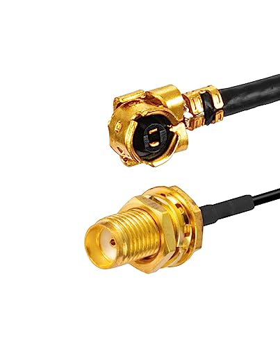 POBADY 2PCS U.F.L1 to SMA Female Low Loss Coaxial Cable 4" /10CM U.F.L1 1.13mm Mini-Coaxial Pigtail Cable for Wireless Routers Mini PCIE Network Cards PCI Wi-Fi WAN Repeater - Image 5