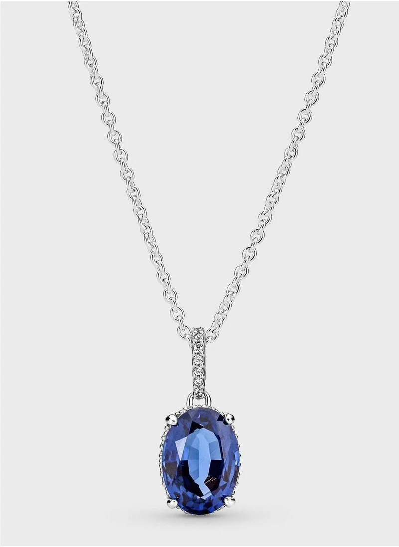 Sparkling Statement Halo Pendant Necklace