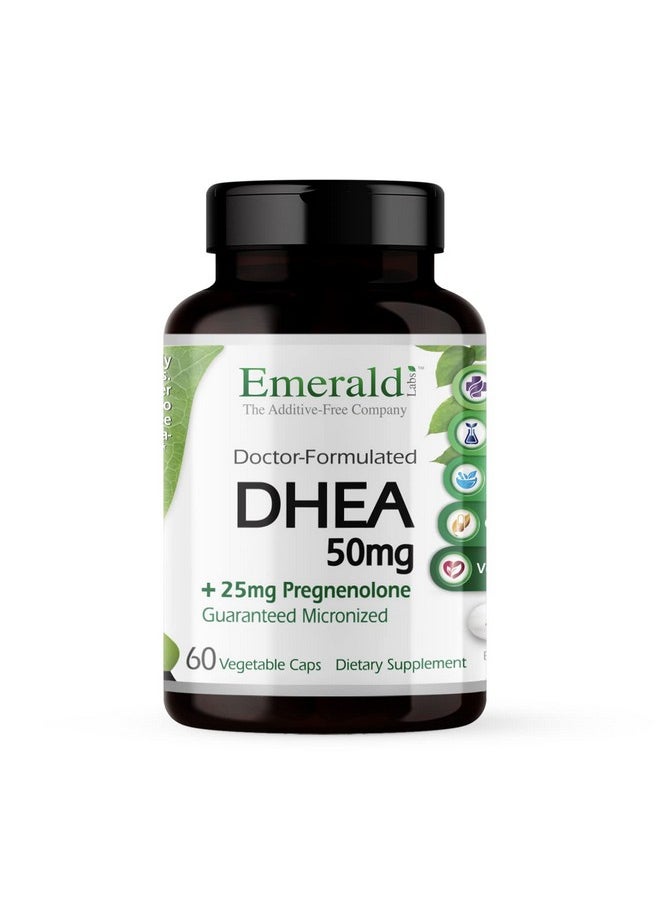 ultra botanicals - Emerald Labs Dhea 50Mg Dietary Supplement With Dhea Pregnenolone And Tocotriene Complex Cognitive Function Metabolism And Healthy Hormone Levels 60 Vegetable Capsules - Image 1