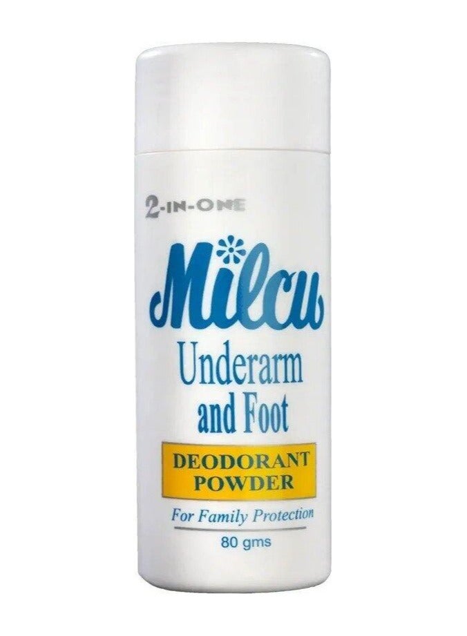 ميلكو بودرة ميلكو للذراعين والقدمين 80 جم – انتعاش لطيف