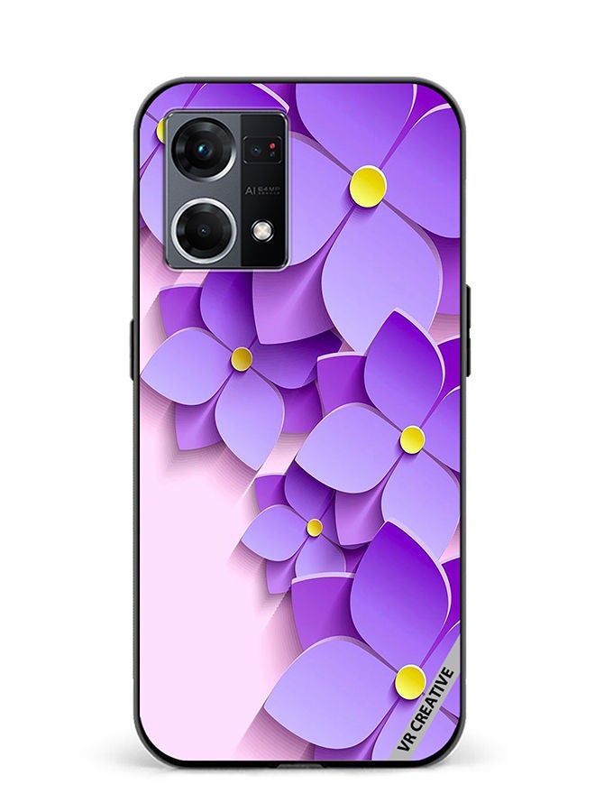 VR CREATIVE Protective Case Cover For Oppo Reno8 4G Flower Design Multicolour - Image 1