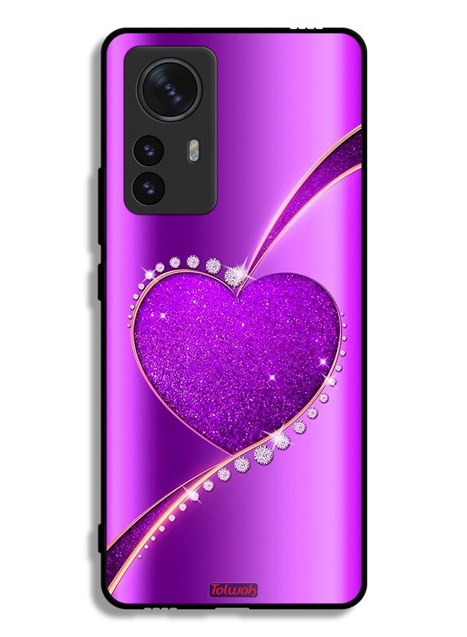 Tolwak Xiaomi 12 Pro Protective Case Cover Glitter Heart - Image 2