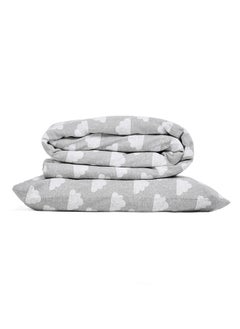 Snuz Pod Reversible Duvet And Pillow Set For Toddler And Kids 100% Cotton Fits Most Cot Size Duvets Suitable From 12 Months And Above, Colour - Cloud Nine, Dimension - Duvet Cover 120X100Cm, Pillowcase 40X60Cm  - Image 2