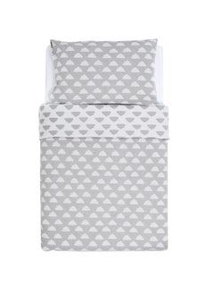 Snuz Pod Reversible Duvet And Pillow Set For Toddler And Kids 100% Cotton Fits Most Cot Size Duvets Suitable From 12 Months And Above, Colour - Cloud Nine, Dimension - Duvet Cover 120X100Cm, Pillowcase 40X60Cm  - Image 1
