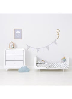Snuz Pod Reversible Duvet And Pillow Set For Toddler And Kids 100% Cotton Fits Most Cot Size Duvets Suitable From 12 Months And Above, Colour - Cloud Nine, Dimension - Duvet Cover 120X100Cm, Pillowcase 40X60Cm  - Image 3