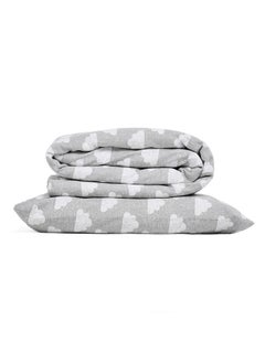 Snuz Pod Reversible Duvet And Pillow Set For Toddler And Kids 100% Cotton Fits Most Cot Size Duvets Suitable From 12 Months And Above, Colour - Cloud Nine, Dimension - Duvet Cover 120X100Cm, Pillowcase 40X60Cm  - Image 2