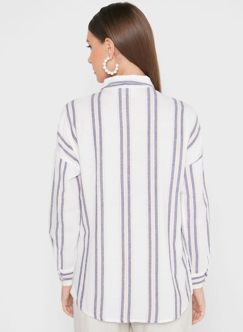 DOROTHY PERKINS Striped Oversized Shirt