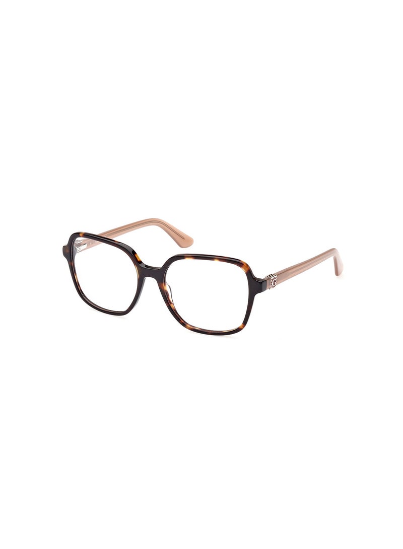 GUESS Women's Square Shape Eyeglass Frames - GU293805253 - Lens Size: 53 Mm - Dark Havana - Image 1