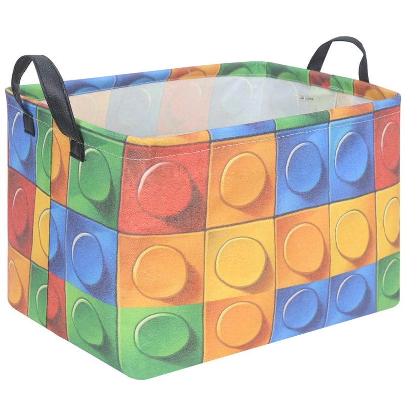 FXOCSHE FXOLCSHE Building brick Basket,Building block book storage box,Laundry hamper,Waterproof foldable Kid's laundry basket,Shelf box,Baby Room decor(Building block) - Image 1