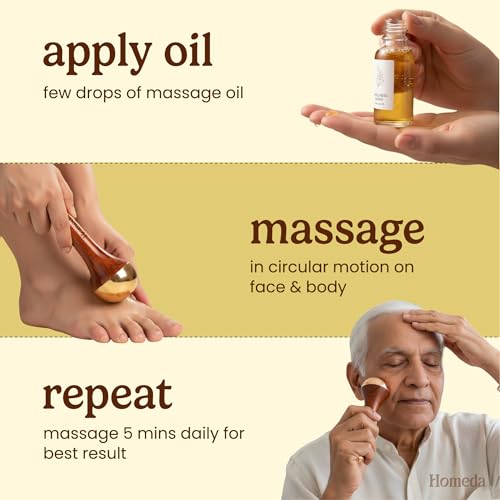 Homeda Kansa Wand for Foot Massage, Kansa Vati Foot Massager with Teak Wooden Handle, Kasa Kasya Vati, Kansya Wati, Kashyachi Swakansa Vati for Body Wellness, Detox, Relaxation (4.5 cm Bronze Cup) - Image 4