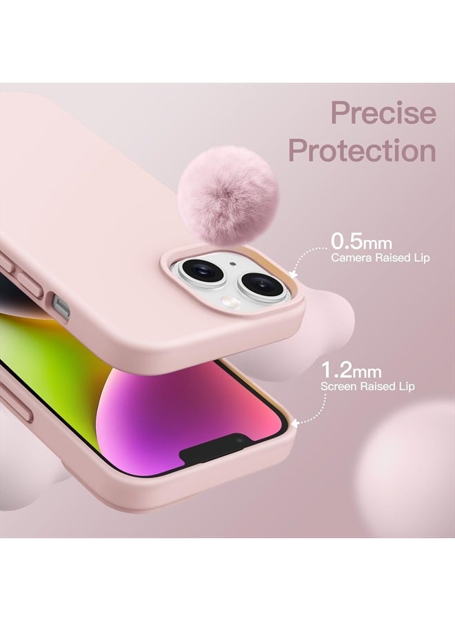 Jetech Silicone Case for iPhone 14 6.1-Inch, Silky-Soft Touch Full-Body Protective Phone Case, Shockproof Cover with Microfiber Lining (Pink) - Image 5