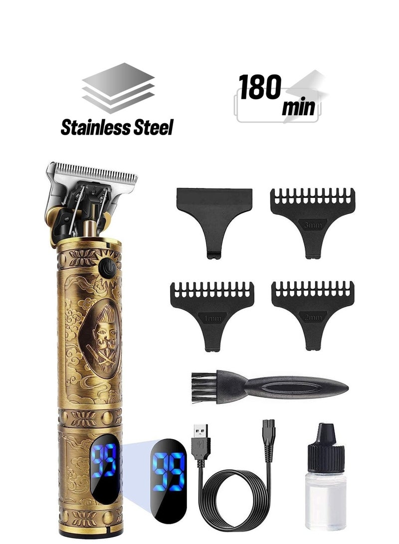 ELTRAZONE Professional Men’s Hair Trimmer, Long Hair Trimmer, Beard Trimmer, Cordless Hair Trimmer, Rechargeable, LED Display, Beard Trimmer for Men and Hairdressers. - Image 1