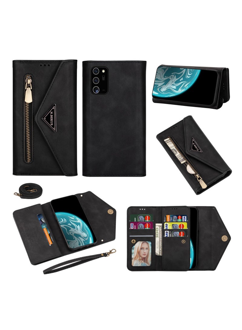 Suteni Flip Cover Card Slots Leather Phone Case for Samsung - Image 3