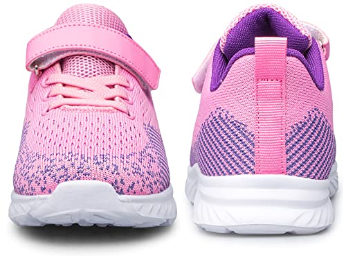 MURDESOT Kids Shoes Toddler Boys Girls Athletic Running Sports Strap Sneakers for ToddlerLittle KidBig Kid 8 PinkPurple - Image 3