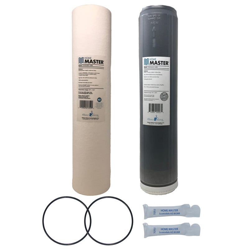 Home Master CsetBB2SmgCC Whole House Replacement Filter Set 4layer Sediment 25 to 1 micron Heavy Duty Upflow KDF85 Catalytic Carbon 2 orings grease