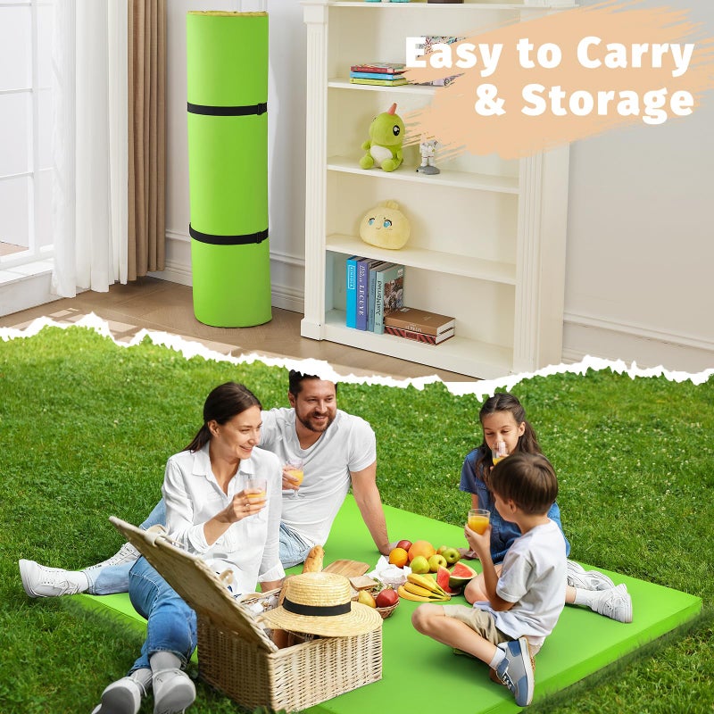 ILPEOD Waterproof Baby Play Mat for Floor 1.3"Thick Memory Foam 50*50 Cushion Playpen Playmat Tummy Time Crawling Mat Nursery Rug Pad Mattress Create Soft & Safe Area for Infants,Toddler,Kids,Green - Image 5