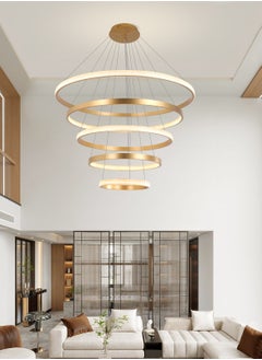 Villa Entrance Foyer Luxury Big 5 Ring Chandelier Light,Grand Dia 120cm Gold Modern High Ceiling Chandelier Living Room,Adjustable Color Temperature Acrylic Chandelier Lamp - pzsku/Z6ED875AA5AC0F76EE4A8Z/45/_/1704719493/c0d339f5-78e5-4089-a6f9-2c04c5443e5d