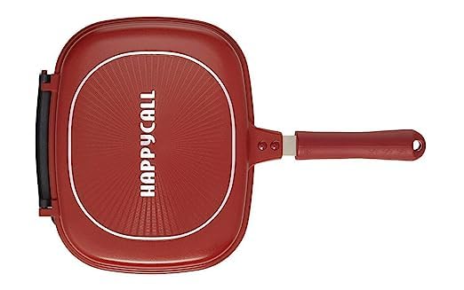 ETONWALL Nonstick Magic Double-Side Foldable Ceramic Coating Non-Stick Grill Happy Call Frying Pan with 28 cm Strong Magnetic Handles
