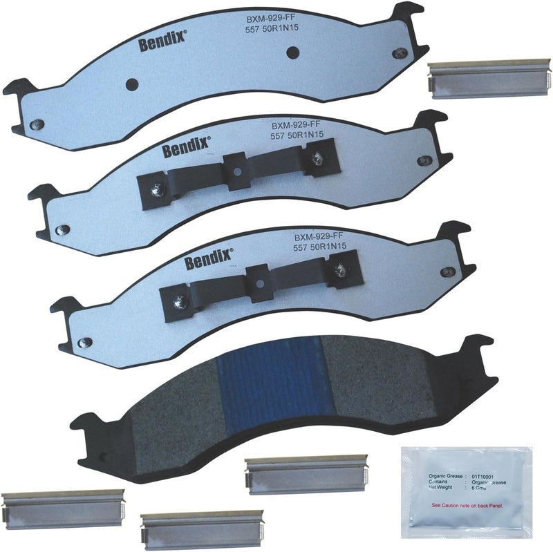 Bendix Fleet Metlok MKD557FM Semi-Metallic Front Brake Pads for Ford E-250 Econoline 1994-1992, E-350 Econoline 1994-1992, E-350 Econoline Club Wagon 1994-1992 - Image 1
