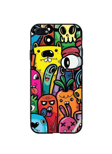 Protective Case Cover For Apple iPhone SE (2022) Cartoon3 Design Multicolour