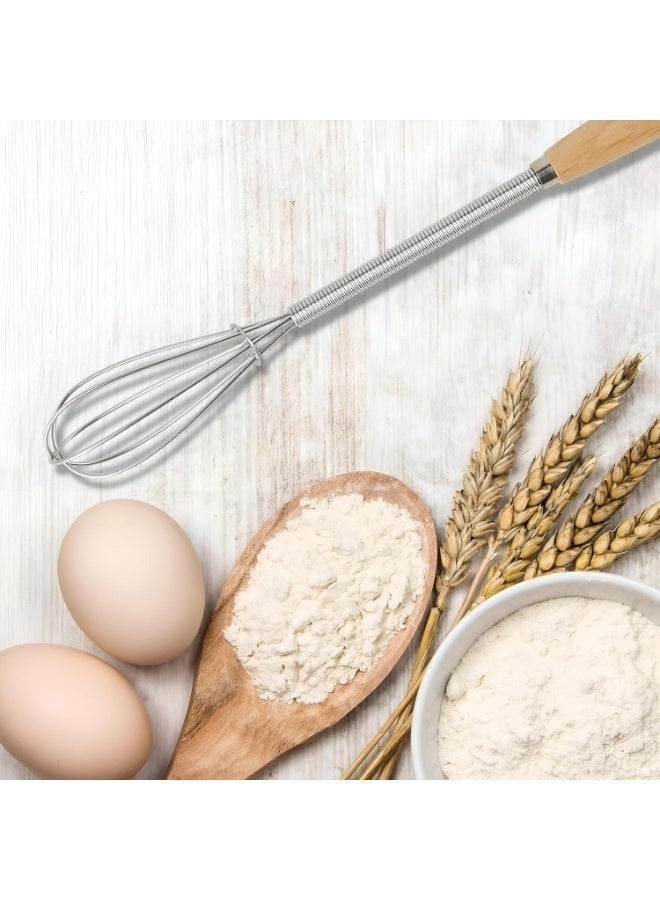 19cm Stainless Steel Egg Beater with Comfortable Wooden Handle – Hand Whisk for Mixing Ingredients, Whipping Eggs and Cream, and Preparing Sauces – Durable and Practical Kitchen Tool for Cooking and Baking - Image 4