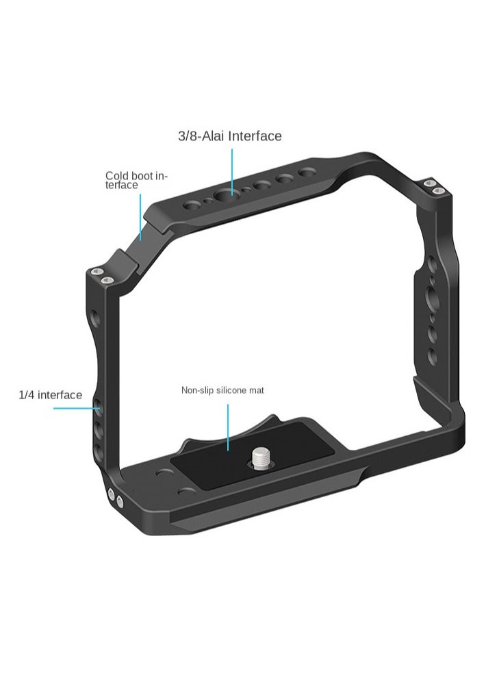 Generic Aluminum Alloy Camera Cage for Canon EOS R10 – Precision Fit with Accurate Cutouts, Ergonomic Design for Comfortable Grip, Rich Interfaces for Accessory Expansion, Vertical Shooting Stabilizer, and Video Photography Kit ﻿ ﻿  - Image 3