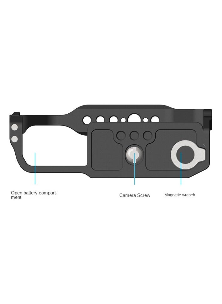 Generic Aluminum Alloy Camera Cage for Canon EOS R10 – Precision Fit with Accurate Cutouts, Ergonomic Design for Comfortable Grip, Rich Interfaces for Accessory Expansion, Vertical Shooting Stabilizer, and Video Photography Kit ﻿ ﻿  - Image 4