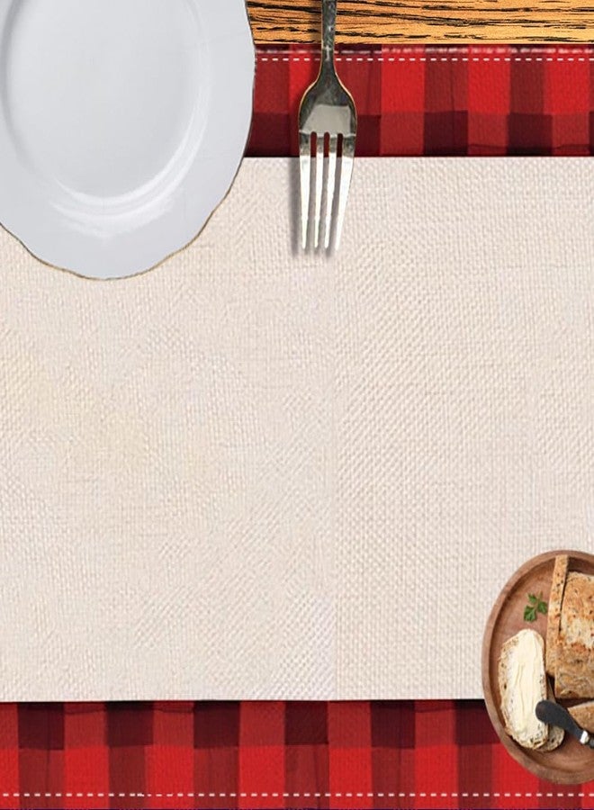 LTLYH Watercolor Red and Black Buffalo Plaid Christmas Trees Merry Xmas Table Runner 13x72 inch, Seasonal Winter Holiday Kitchen Dining Table Decoration for Indoor Outdoor Home Party Decor - Image 4