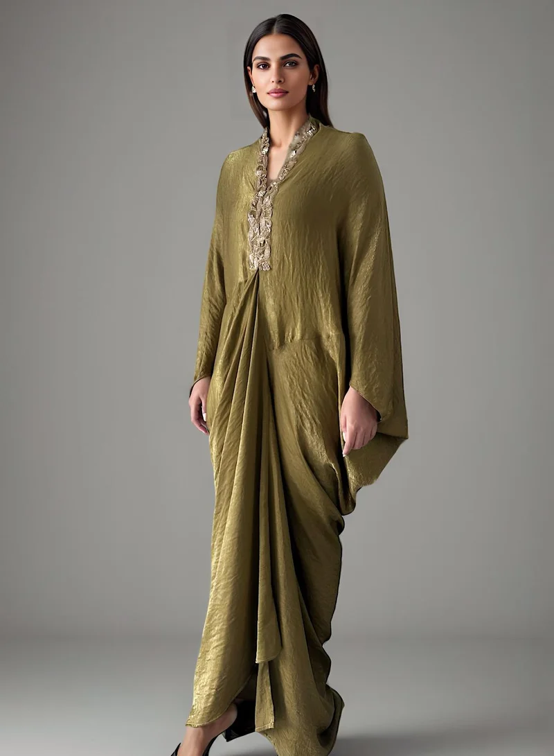 إكستاسي Embellished Pleated Maxi Dress