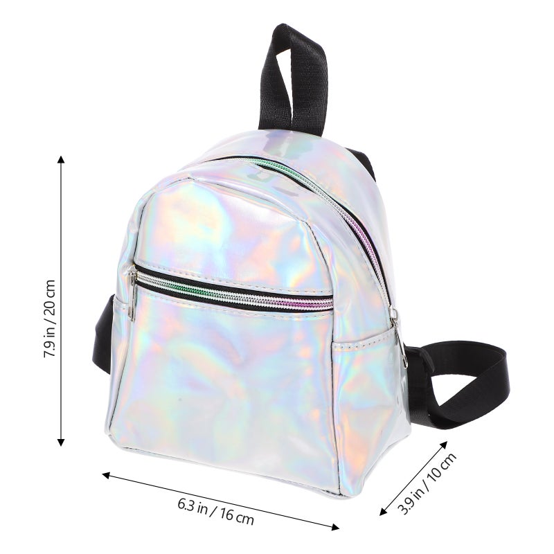 Womens Shoulder Bag Korean Version Pearl Pattern Glossy Shoulder Bag Simple Personality Wild Girl Small Backpack (White) - Image 2