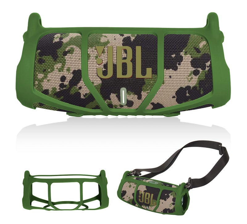 GETGEAR Silicone Cover Sleeve for JBL Charge 5 - Portable Bluetooth Speaker, Featured Design with More Protection, Best Matching in Shape and Color (Army Green) - Image 1