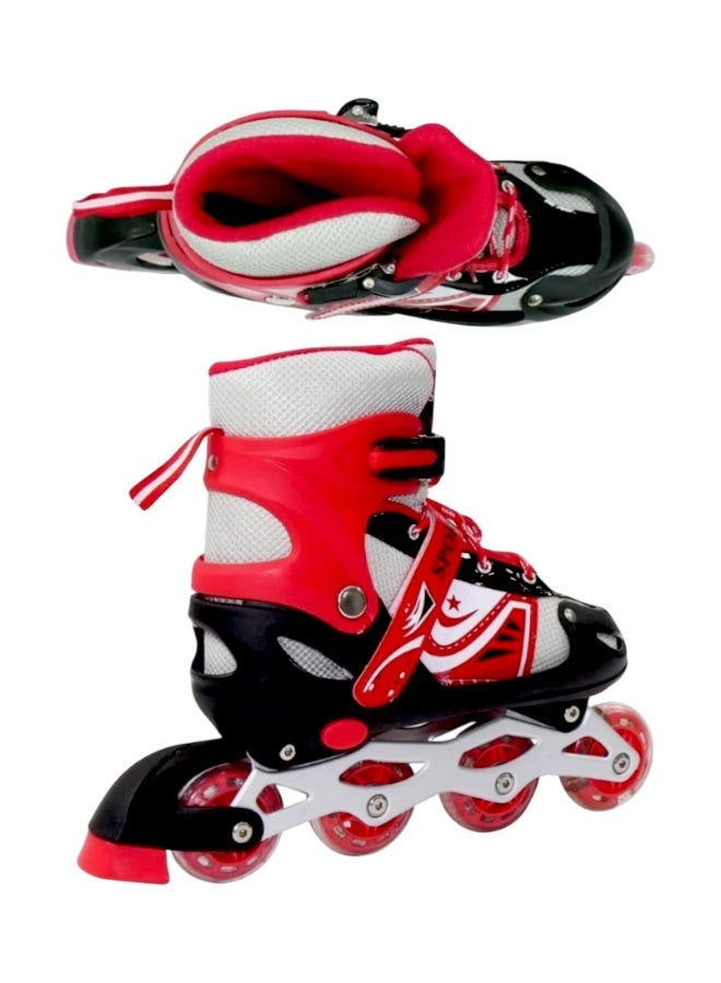 Professional Red Adjustable Inline Skates - Size (38-41) - Image 3