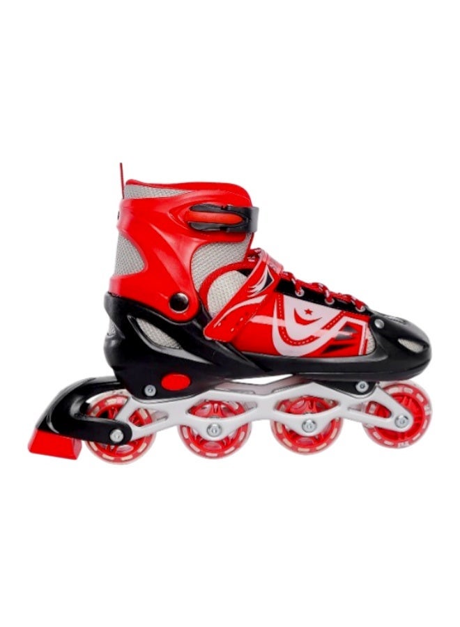 Professional Red Adjustable Inline Skates - Size (38-41) - Image 2