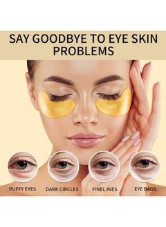 FirstFly 30 Pairs 24K Gold Eye Masks, Collagen Eye Patches for Puffy Eyes and Dark Circles Treatments, Reduce Undereye Bags,Wrinkles, Gel Eye Skin Care Pads, Beauty Gifts for Women  - Image 2