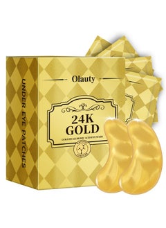FirstFly 30 Pairs 24K Gold Eye Masks, Collagen Eye Patches for Puffy Eyes and Dark Circles Treatments, Reduce Undereye Bags,Wrinkles, Gel Eye Skin Care Pads, Beauty Gifts for Women  - Image 1