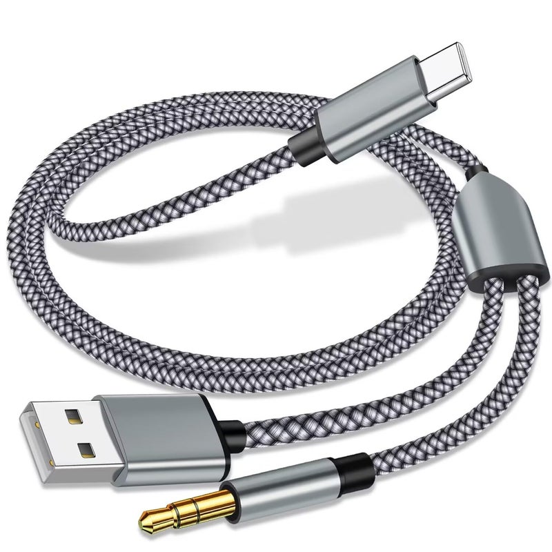 Vcddom USB C to 3.5mm Aux Audio Cable with Charging, 2 in 1 USB C to 3.5mm Car Stereo Headset Audio Cable with PD 18W Charging Compatible with iPhone 16/15, Samsung Galaxy S25/S24/S23/S22+, Google Pixel 8 7 - Image 1