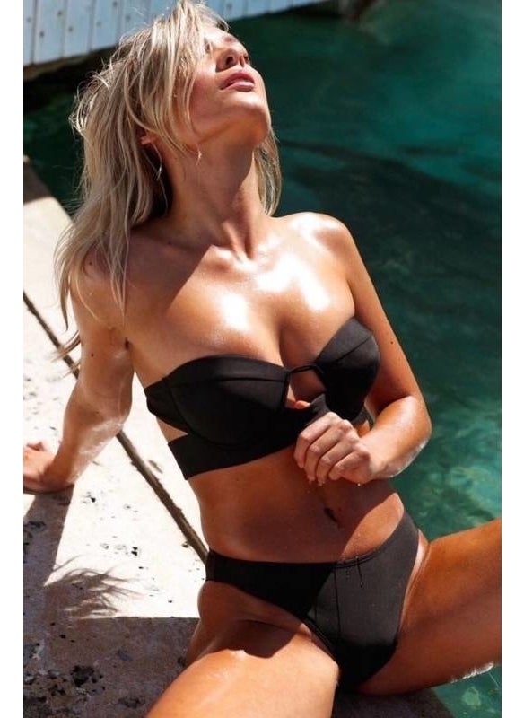 Angelsin Black Strapless Bikini Set  - Image 1