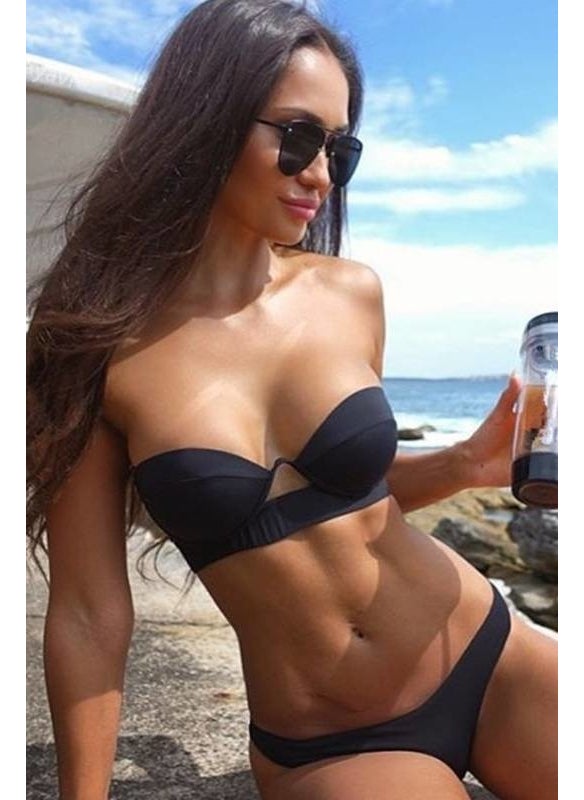 Angelsin Black Strapless Bikini Set  - Image 2