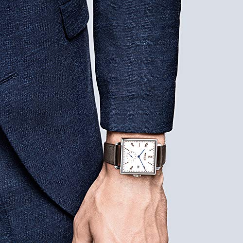 FEICE Men’s Square Watch Minimalistic Automatic Mechanical Watch Waterproof Wristwatch with Sapphire Crystal Leather Straps for Women Unisex -FM301 - Image 4