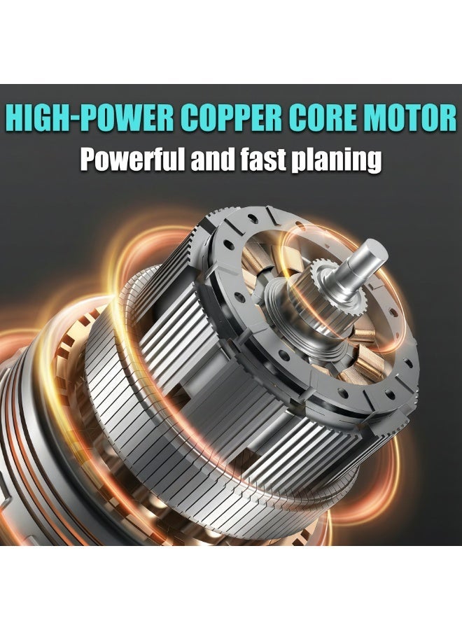 جيرزون مسحاج يدوي كهربائي من GearZone، عرض القطع 3.25 بوصة، سلكي، 1000 واط، 15000 دورة في الدقيقة، أداة يدوية قوية وعالية السرعة لأعمال النجارة، شطف حواف الخشب، أداة نجارة ناعمة - أزرق - Image 5